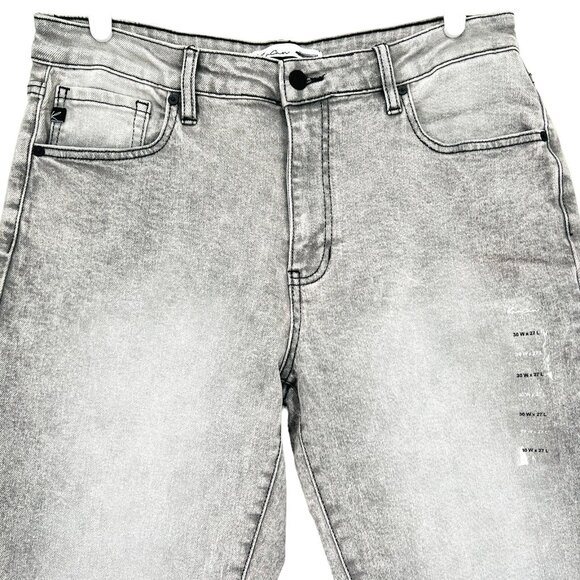 Kancan Women's Denim Jeans Size 30 Regular Fit High Rise Ankle Stretch Grey NWOT - Picture 3 of 12